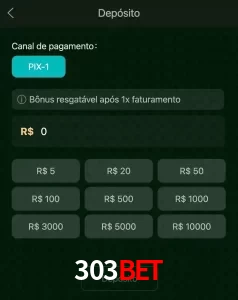 deposits 303BET